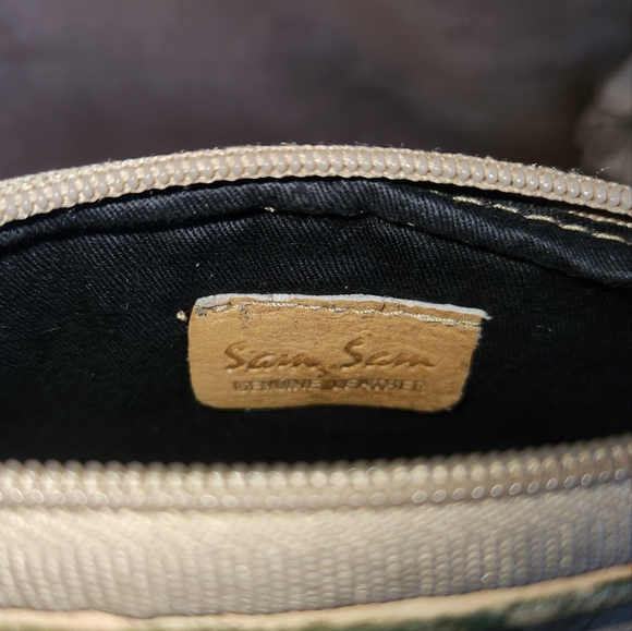 NWT Vintage Sam Sam Hand-Painted Leather Cosmetic Bag - Picture 4 of 4